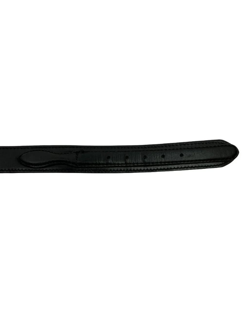 Cabelas Genuine Soft Leather Belt Mens 40 Black With Silver-Tone Buckle C9073 Ma